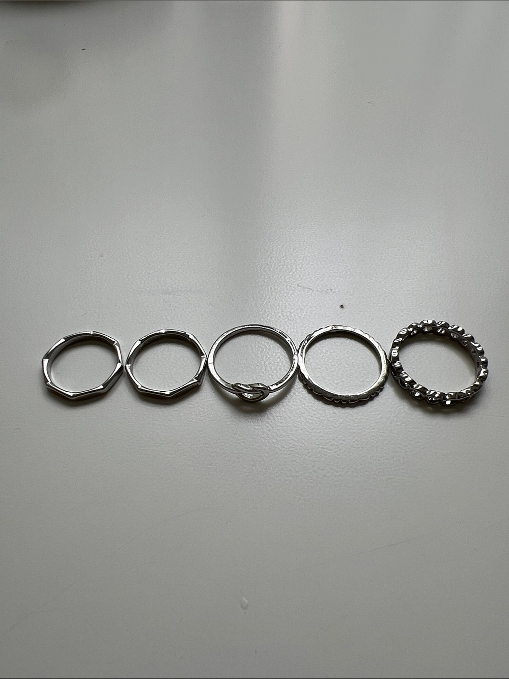 Elegant Silver Stackable Women’s Ring Set - Sterling Look